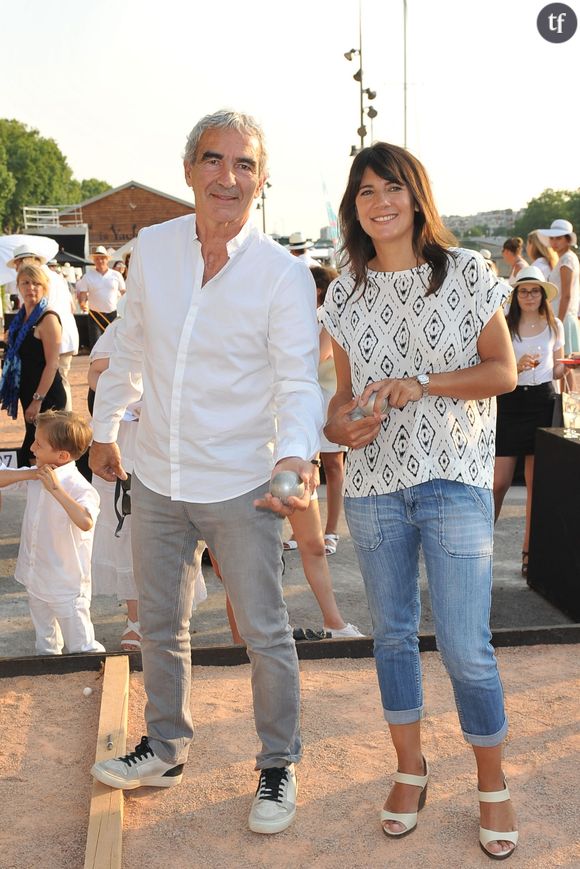 Raymond Domenech et sa compagne Estelle Denis le 2 juillet dernier