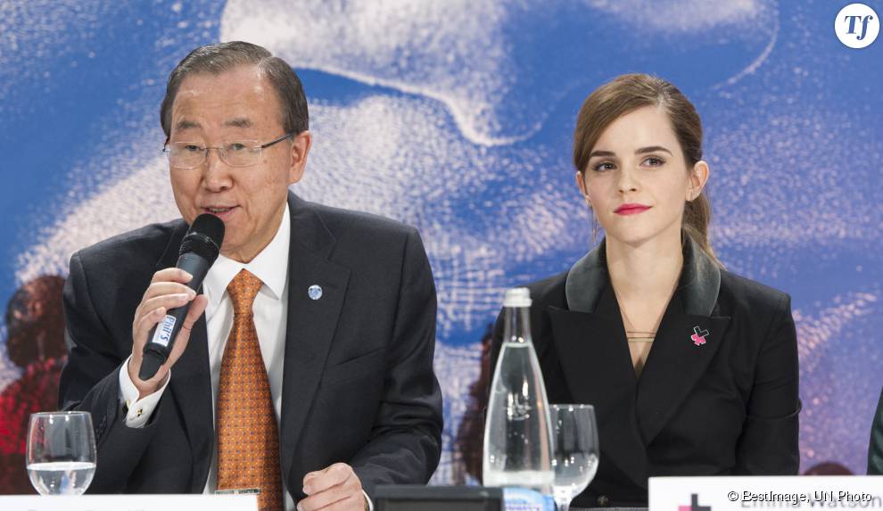 Emma Watson participe à la conférence de presse &quot;UN Women&quot; lors du 45ème Forum Economique Mondial de Davos en Suisse le 23 janvier 2015