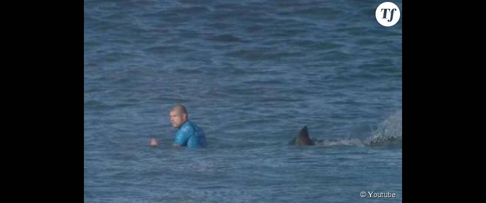 Le surfeur  Mick Fanning attaqué par un requin en direct 