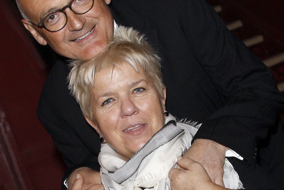Mimie Mathy et son mari Benoist Gérard - portrait à Paris le 7 mars 2015 