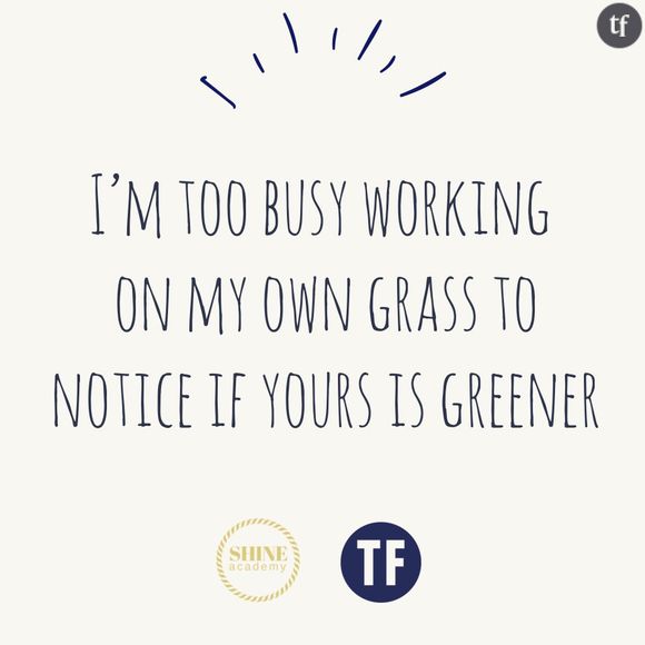 I'm too busy working on my own grass to notice if yours is greener