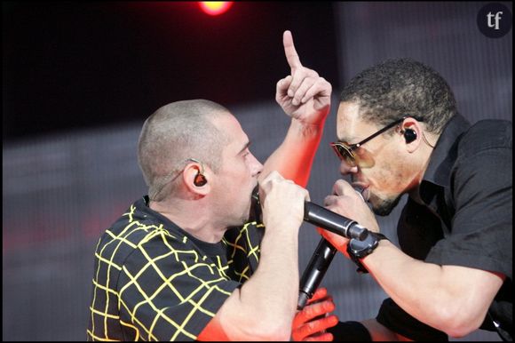 JoeyStarr et Kool Shen pour le concert de NTM au Parc des princes en 2010