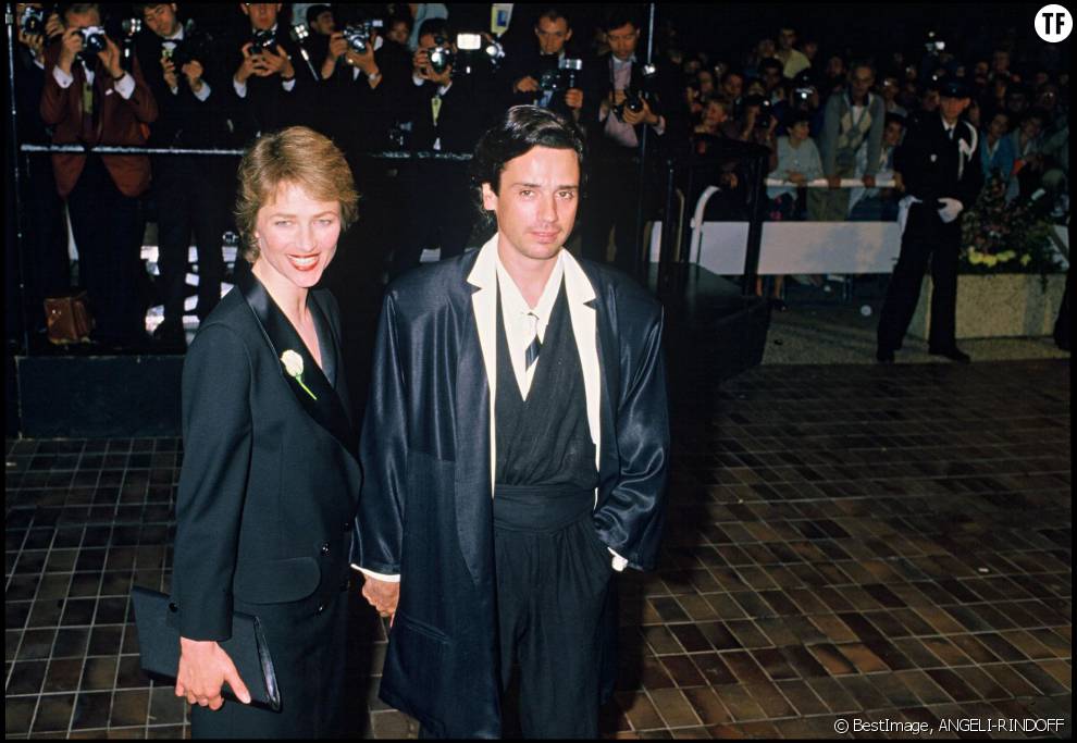 Jean-Michel Jarre et son ex-femme Charlotte Rampling en 1986