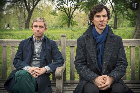 Benedict Cumberbatch et Martin Freeman dans Sherlock
