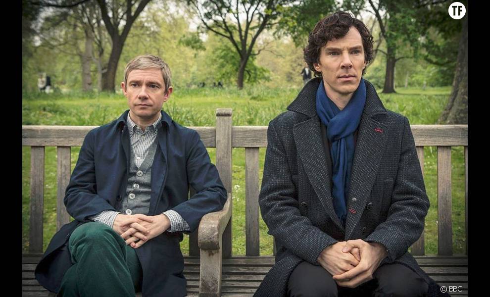 Benedict Cumberbatch et Martin Freeman dans Sherlock