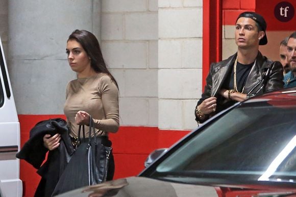 Cristiano Ronaldo et Georgina Rodriguez à la sortie du concert de Justin Bieber à Madrid le 23 novembre 2016.