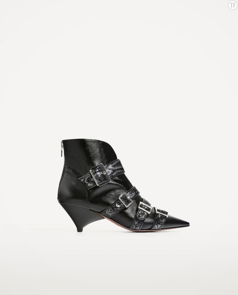  Bottines &quot;cone heels&quot; Zara, 79,95 euros 