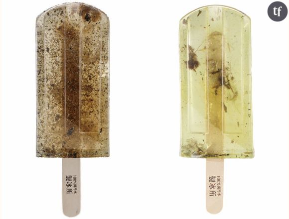 La série de glaces s'intitule "Polluted Water Popsicles"