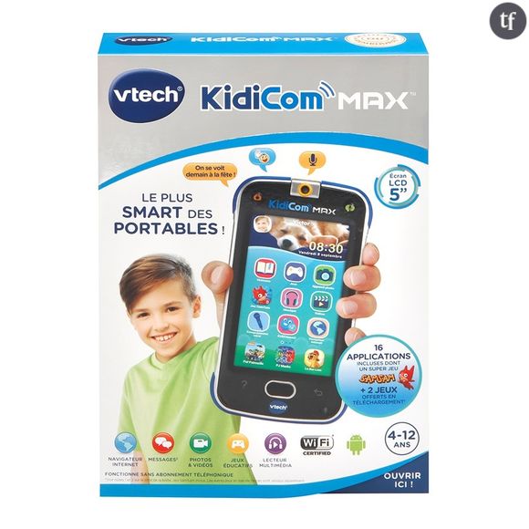 Dans la ligne de mire des ONG, le "Kidicom Max", un smartphone de la marque Vtech "adapté aux 4-12 ans"