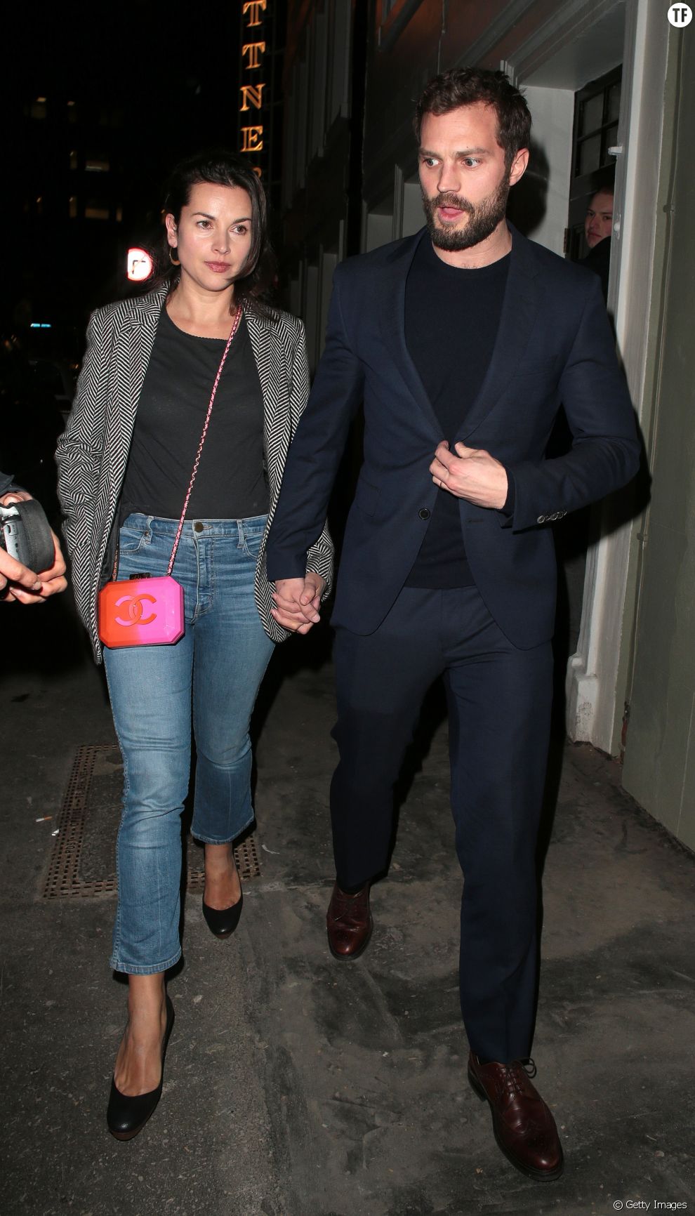 Jamie Dornan et sa femme Amelia Warner à Soho, à Londres, en janvier 2018