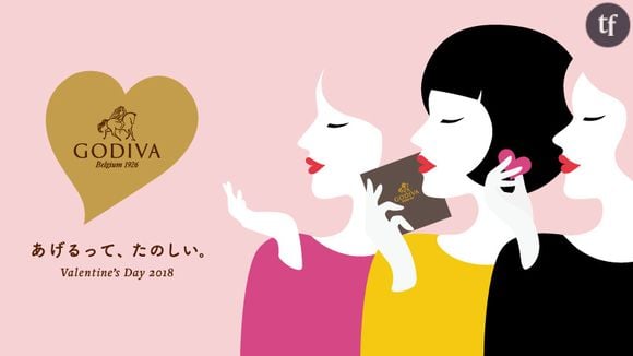 La publicité de Godiva Japan sur Facebook pour la Saint-Valentin