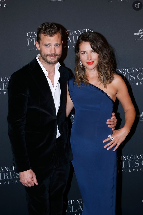 Amelia Warner et Jamie Dornan à la première de 50 Shades Freed à Paris le 6 février 2018