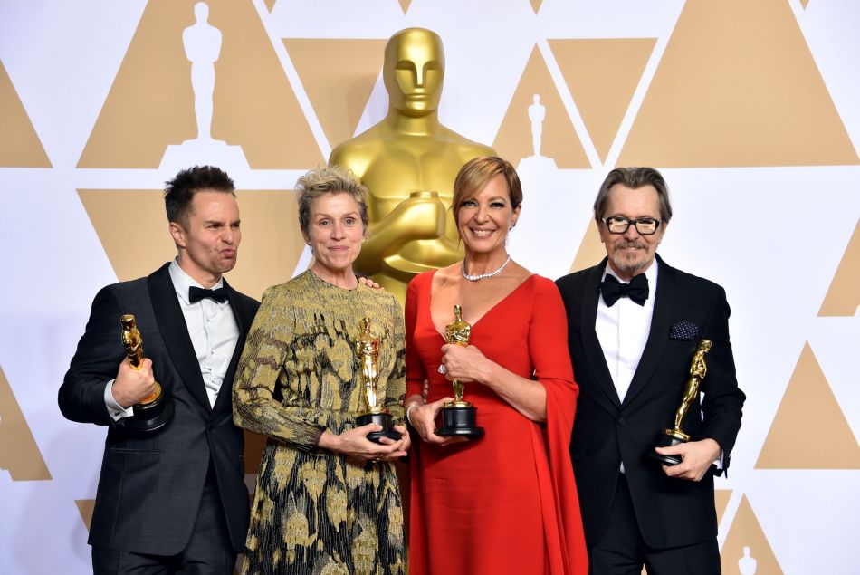 Oscars 2018 : Sam Rockwell, Frances McDormand, Allison Janney et Gary Oldman.