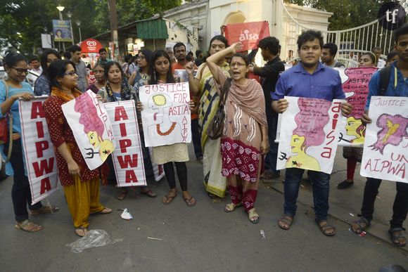 Manifestation en soutien à Asifa Bano, dans la ville de Calcutta, en Inde, 13 avril 2018.