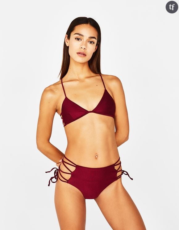 Maillot de bain taille haute Bershka