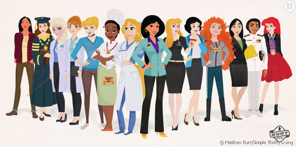 Les princesses Disney revisitées ont de vrais métiers