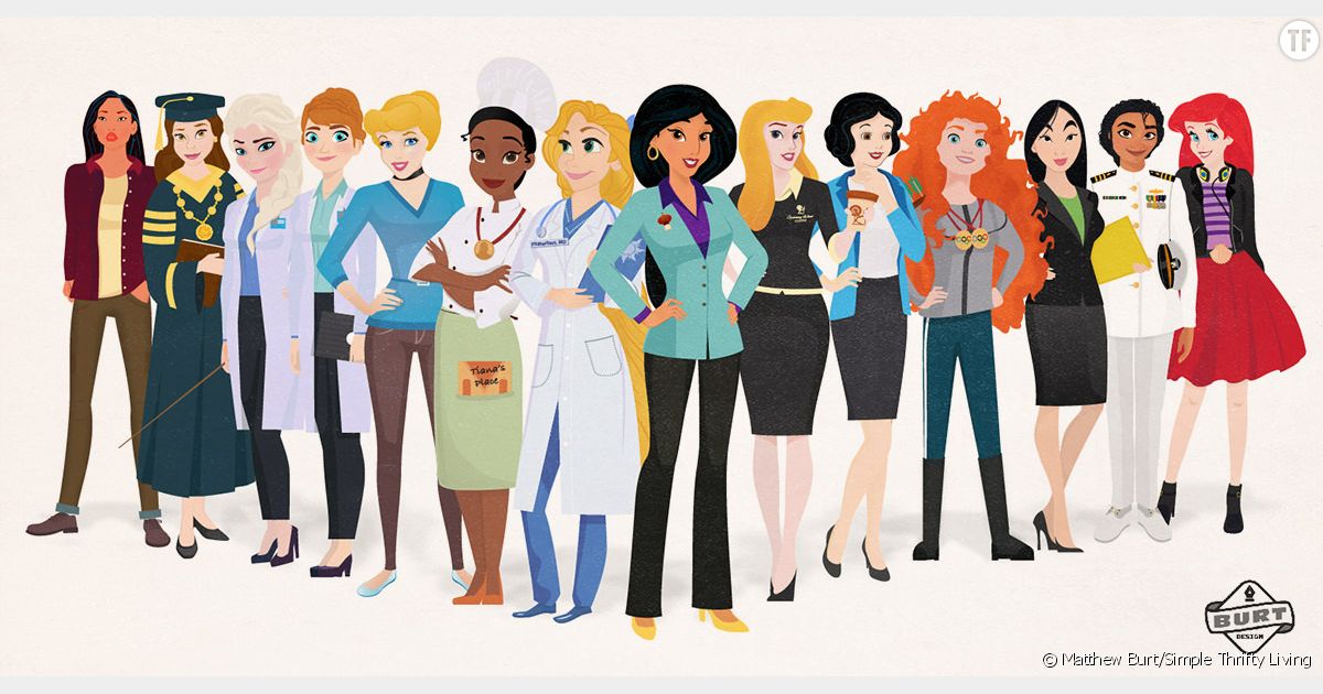 Princesses Disney : cet illustrateur leur invente une carrière inspirante -  Terrafemina