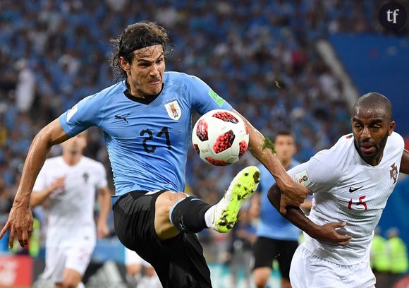 Edinson Cavani lors du match Uruguay-Portugal de la Coupe du Monde 2018