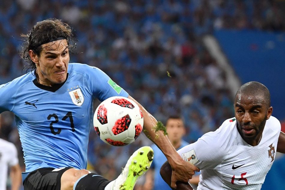 Edinson Cavani lors du match Uruguay-Portugal de la Coupe du Monde 2018