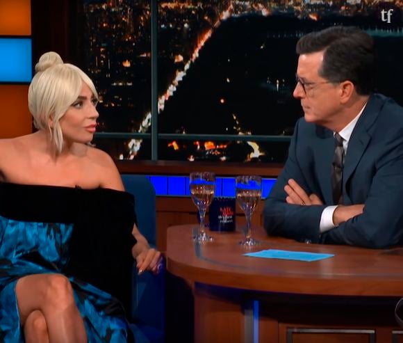 Lady Gaga chez Stephen Colbert le 4 octobre 2018