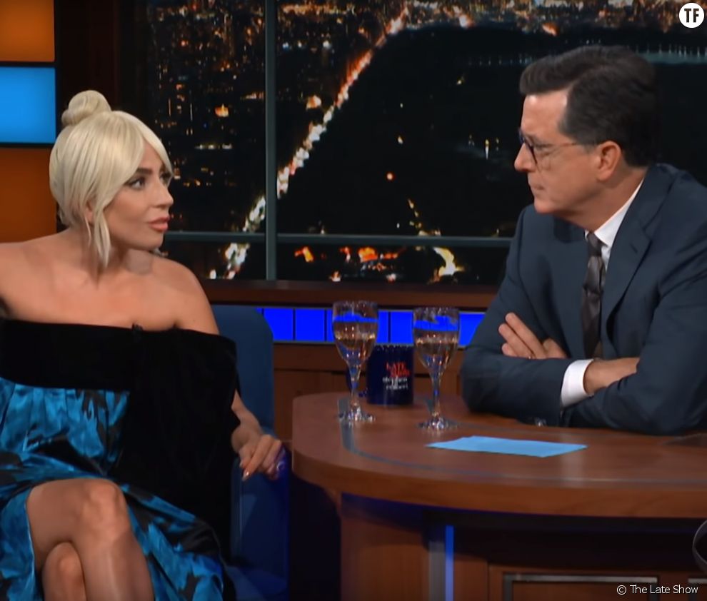 Lady Gaga chez Stephen Colbert le 4 octobre 2018