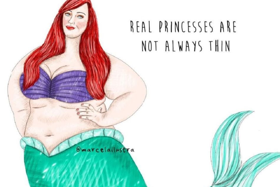 Sur Instagram, Marcela Sabia réécrit les princesses Disney façon body positive.