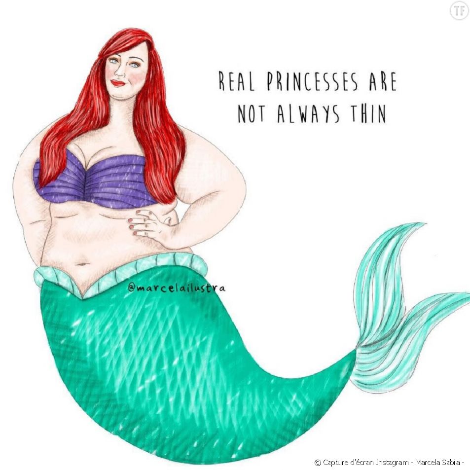 Sur Instagram, Marcela Sabia réécrit les princesses Disney façon body positive.