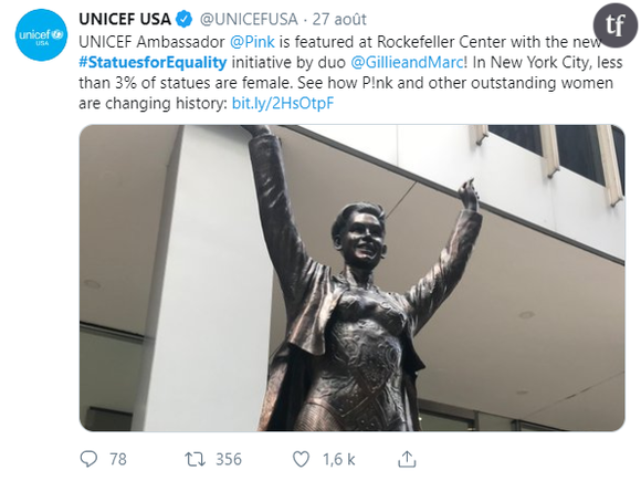 La statue de Pink, sur la 6e avenue.