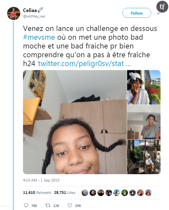 Le défi #MeVsMe est rapidement devenu viral.