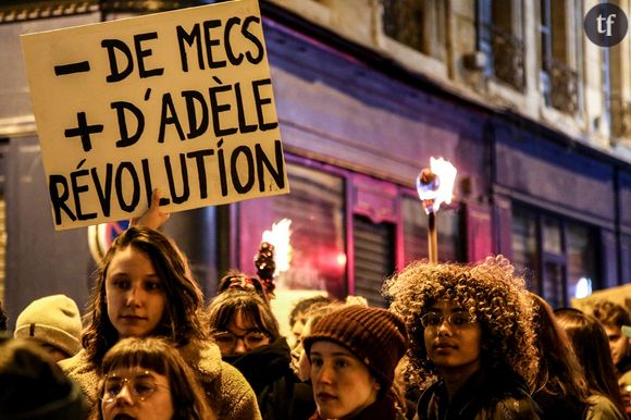 Une marche de nuit du 8 mars 2020 lors de la journée internationale des droits des femmes à Bordeaux.