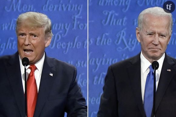 Donald Trump et Joe Biden lors du débat télévisé le 22 octobre 2020