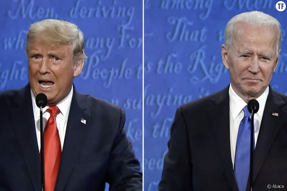 Donald Trump et Joe Biden lors du débat télévisé le 22 octobre 2020