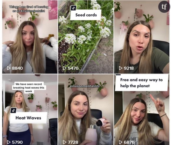 Sabrina de l'excellent compte TikTok "Sabrina Substainable Life", TikTokeuse écolo.