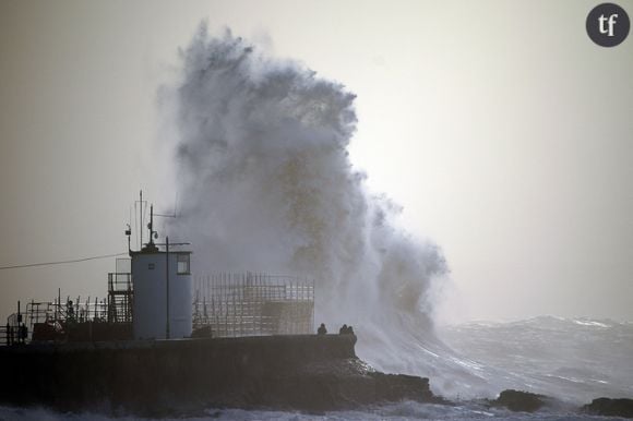 Porthcawl, Pays de Galle, après le passage de la tempête Eunice, 21 février 2022.