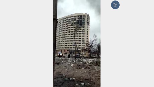La ville de Chernigov bombardée