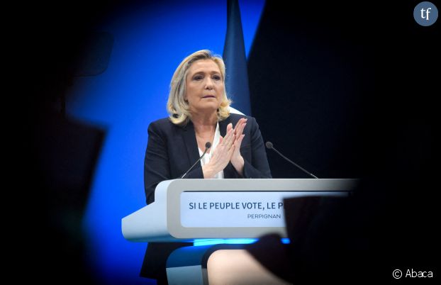 Marine Le Pen en meeting à Perpignan le 7 avril 2022
