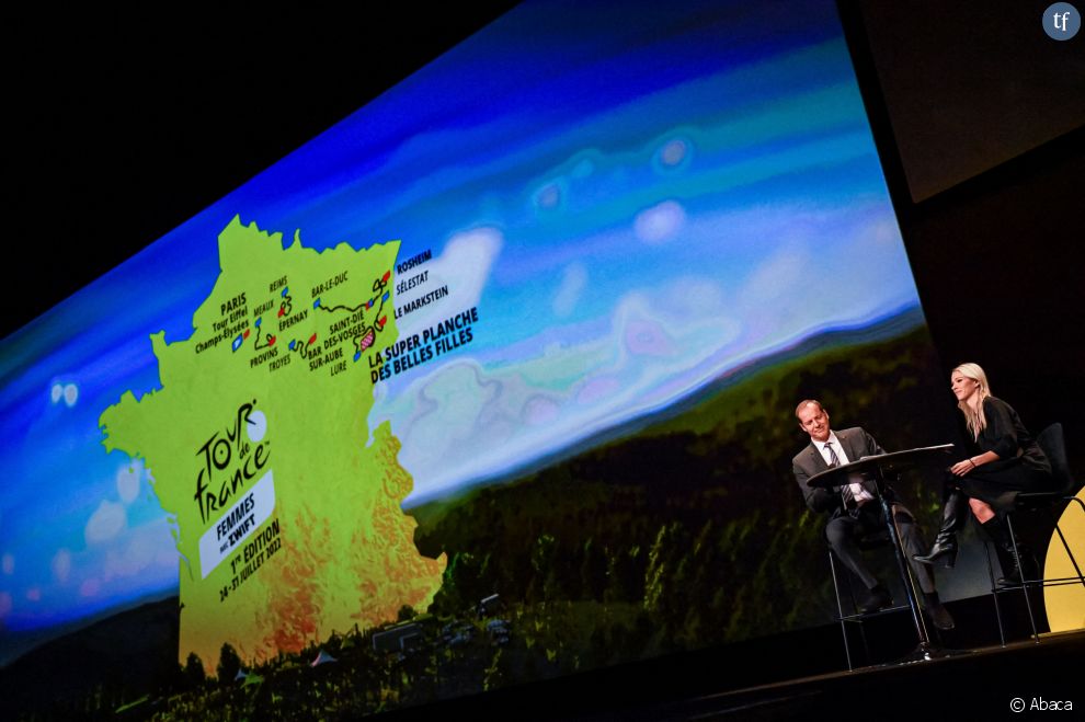  Le directeur du Tour Christian Prudhomme et Marion Rousse dévoilent le parcours du Tours de France Femmes 2022 le 14 octobre 2021 