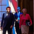 Emmanuel Macron et Elisabeth Borne lors de l'annonce du nouveau gouvernement le 4 juillet 2022