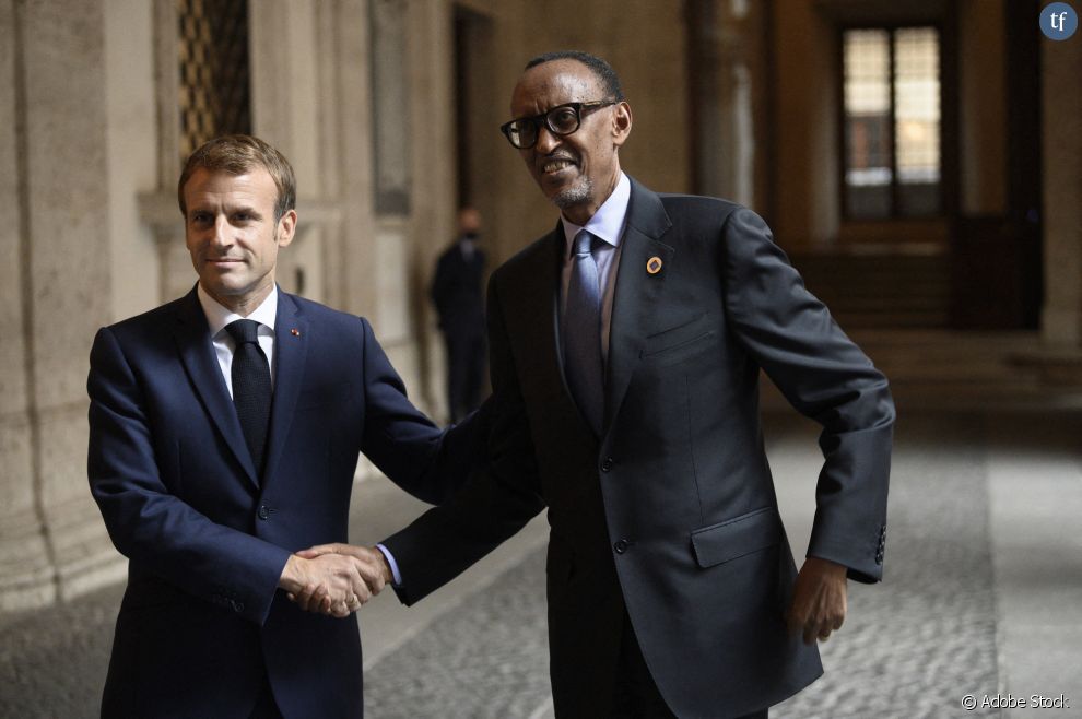 Emmanuel Macron et Paul Kagame, président du Rwanda