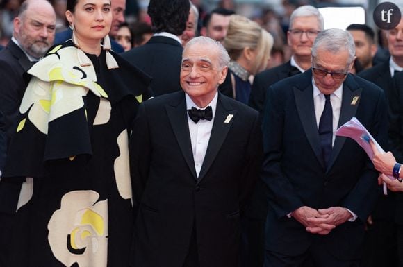 Janae Collins, Robert De Niro, Cara Jade Myers, Martin Scorsese, Robert De Niro, Martin Scorsese, Lily Gladstone, Leonardo DiCaprio, Tantoo Cardinal and Jillian Dion attending the screening of ‘Killers of the flower moon’ and red carpet at Palais Des Festivals in Cannes, France on May 20 2023 as part of the 76th Cannes Film Festival. Photo by Nicolas Genin/ABACAPRESS.COM