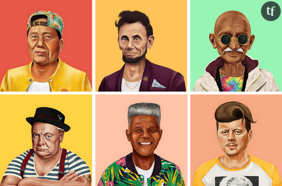 La série HIPSTORY réunit les grands de ce monde version hispters.