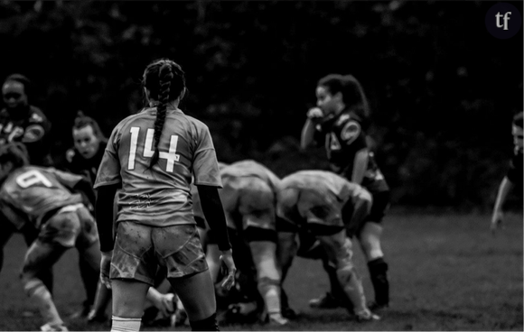 Lucile Bridet en match avec le Stade Français féminin.