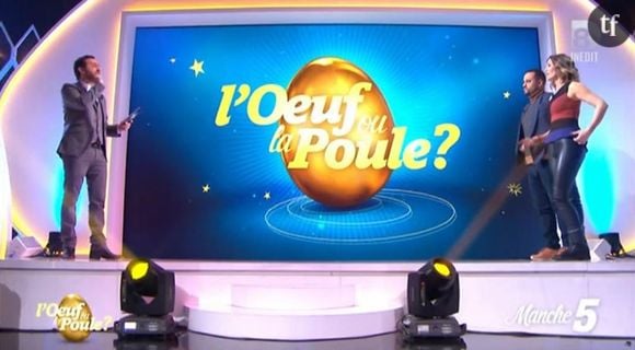 Cyril Hanouna, Jérôme Commandeur et Vitaa dans l'Oeuf ou la Poule sur D8