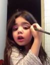 Danna, 5 ans, tourne un tuto maquillage spécial Saint-Valentin.