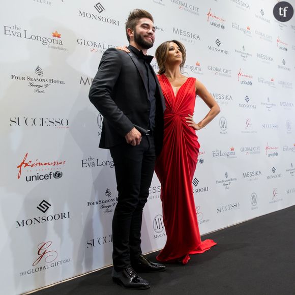 Kendji Girac et Eva Longoria au dîner du Global Gift Gala.