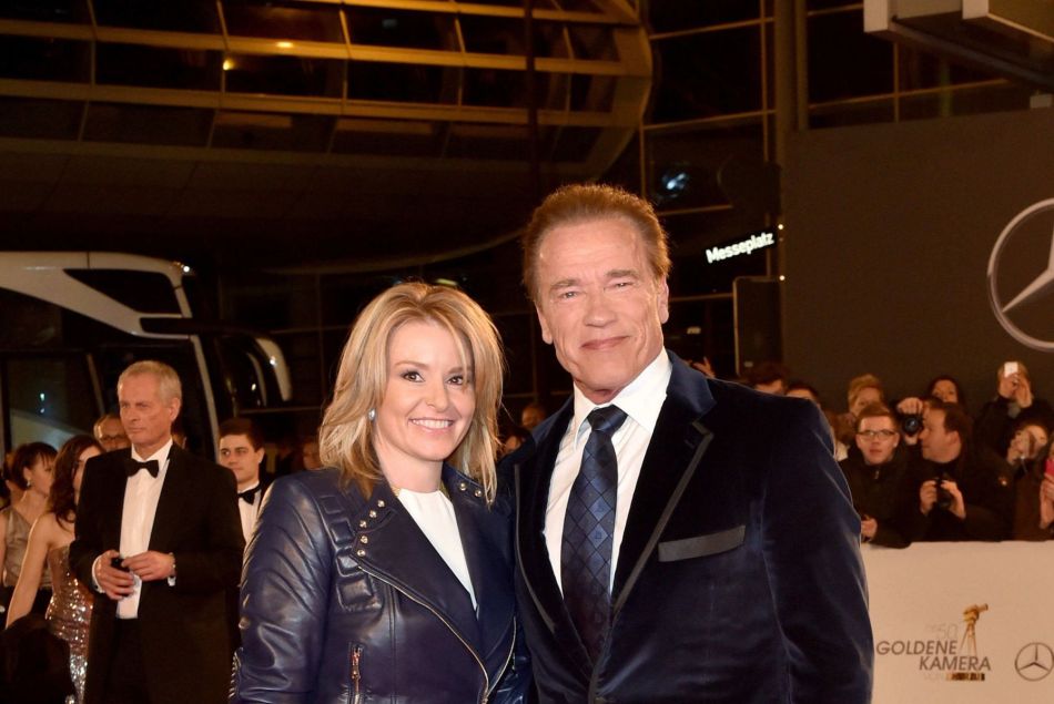 Arnold Schwarzenegger et sa compagne Heather Milligan en février dernier