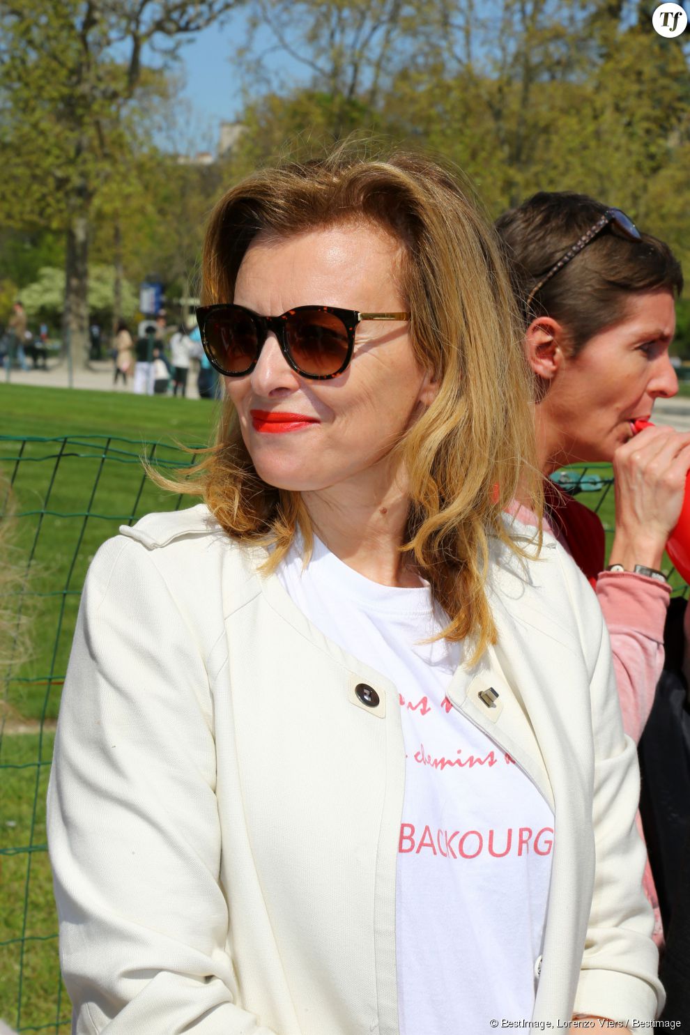 Valérie Trierweiler au rassemblement de soutien pour les otages enlevées par Boko Haram en avril dernier