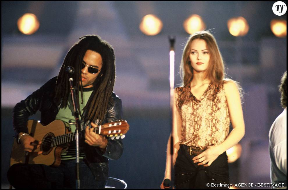 Lenny Kravitz et Vanessa Paradis sur scène à l&#039;époque de leur histoire d&#039;amour