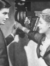 Romy Schneider et Alain Delon en 1958 sur le tournage de "Christine"