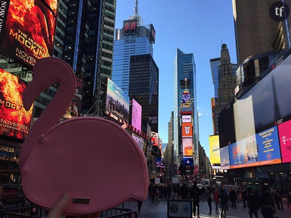 Et le voici à Time Square.